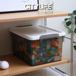 (BUNDLE OF 2) Citylife 21L PIATTO Transparent Organizer Stackable Storage Container Box X-6268