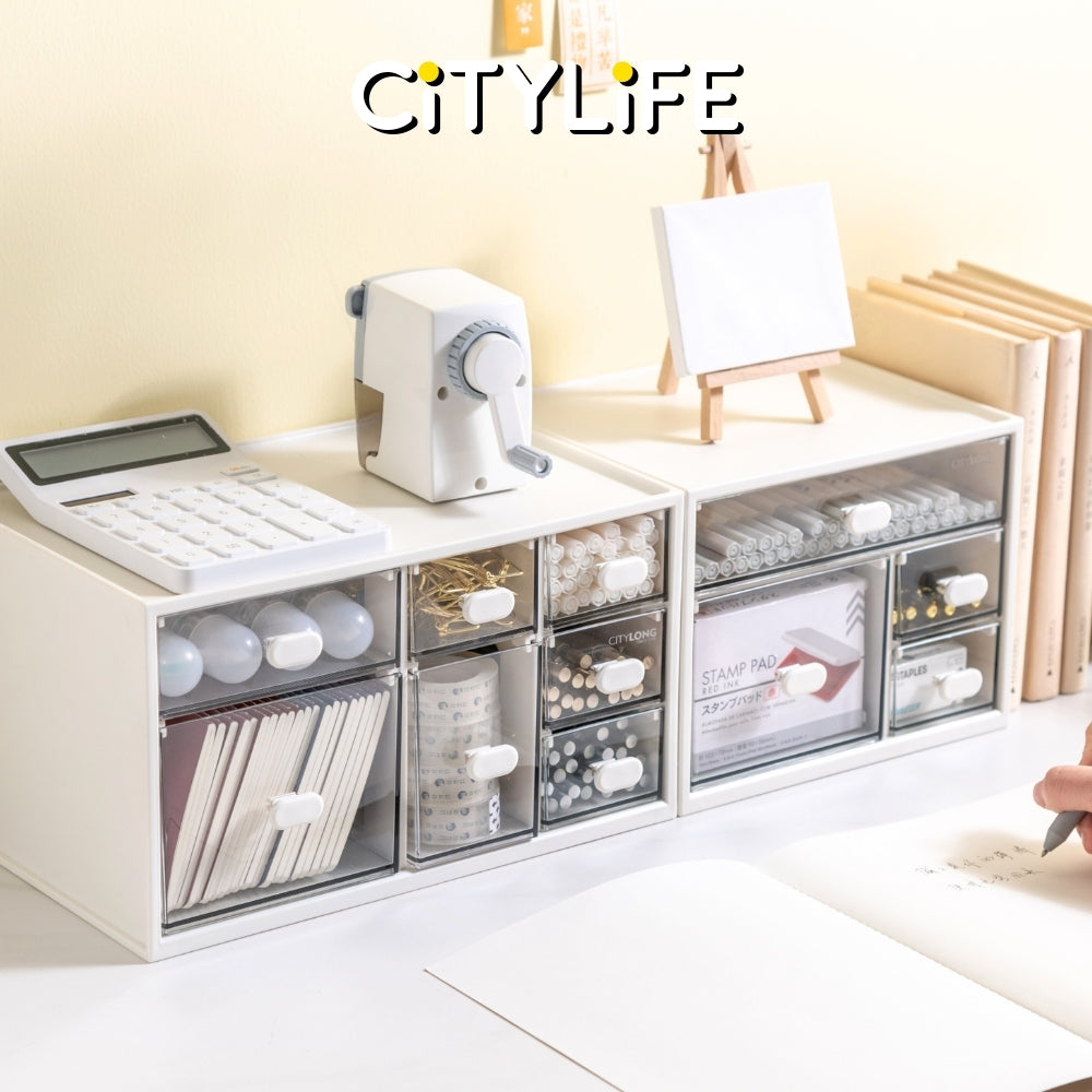 Citylife 4.8L Stationery Organizer Desk Organiser Drawer Organizer Stackable Desktop Organiser H-7287