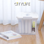 (BUNDLE OF 2) Citylife 18L Stackable Storage Container Box With Retractable Handle Plastic Container X-6263