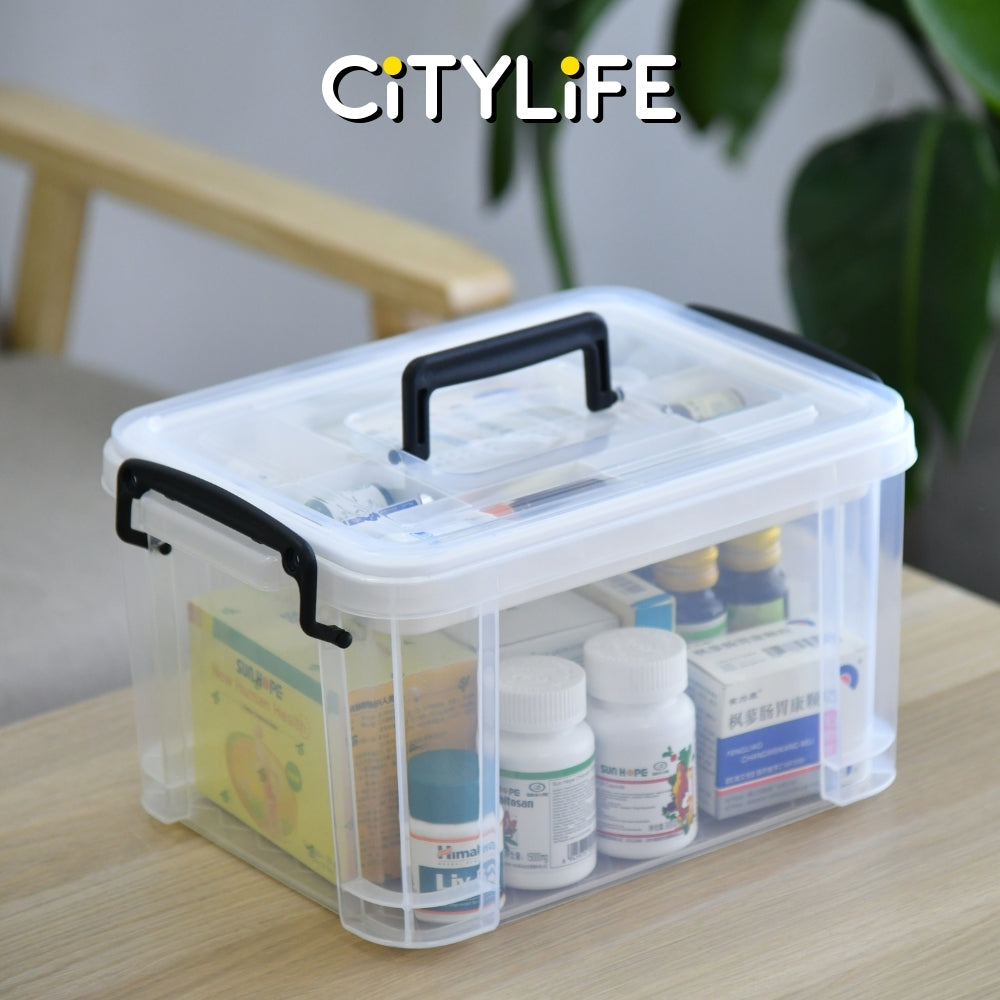 Citylife 8L Handheld Medicine Stackable Storage Container Box First Aid Box Tool Box storage box X-6173