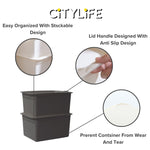 (Bundle of 2) Citylife 5L Multi-Purpose Wardrobe Drawer Desk Stackable Storage Container With Lid X-6097