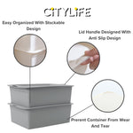 (BUNDLE OF 2) Citylife 11L Stackable Storage Box Desk Container Storage Container With Lid X-6098