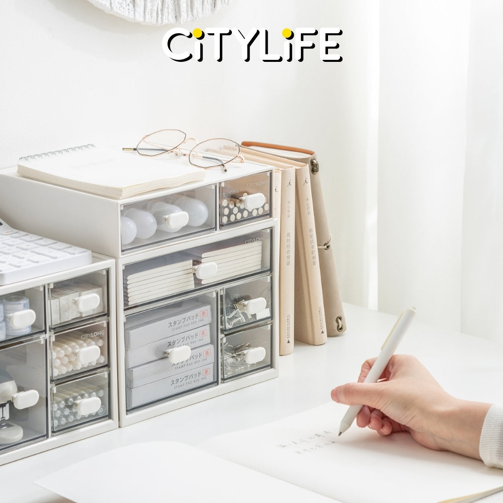 Citylife 3.5L Stationery Organizer Desk Organiser Drawer Organizer Stackable Desktop Organiser H-7286
