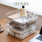 Citylife Acrylic Stackable Desktop Organiser Makeup Box Skincare Cosmetics Storage Box J-867071