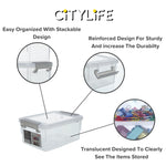 (BUNDLE OF 2) Citylife 0.5L Widea Transparent Storage Box Stackable Storage Mini Container Box - XXS X-6314