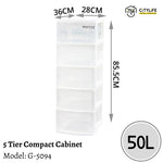 Citylife 50L 5 Tier Drawers Multi-Purpose Compact Cabinet W/O Wheels G-5094