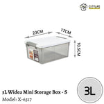 (Bundle of 2) Citylife 3L Multi-Purpose Widea Stackable Storage Mini Container Box - S X-6317