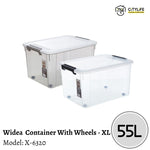 Citylife 55L Multi-Purpose Widea Stackable Storage Container Box With Wheels - XL X-6320