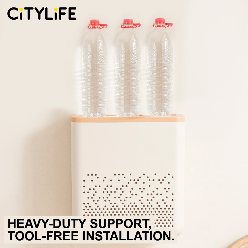 🔥NEW🔥Citylife Plastic Multi-functional Knife Holder Kitchen All-in-One Wall-mounted Storage Organizer