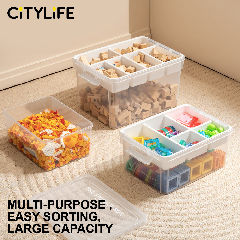 Citylife 16L/43L Transparent Organizer Stackable Storage Container Box ...