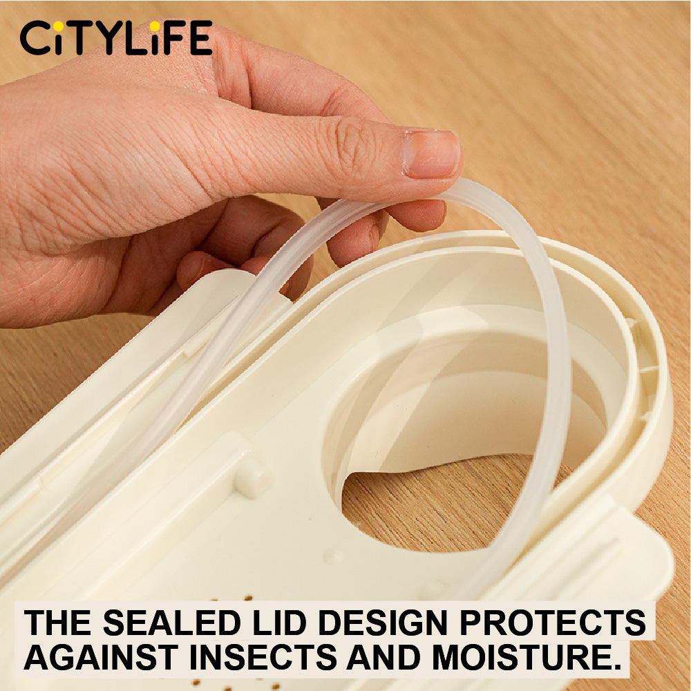 Citylife Kitchen Food Dispenser Container Sealed Leak-proof Crisper Kitchen Or Pet Food With Pour Spout Measuring Cup