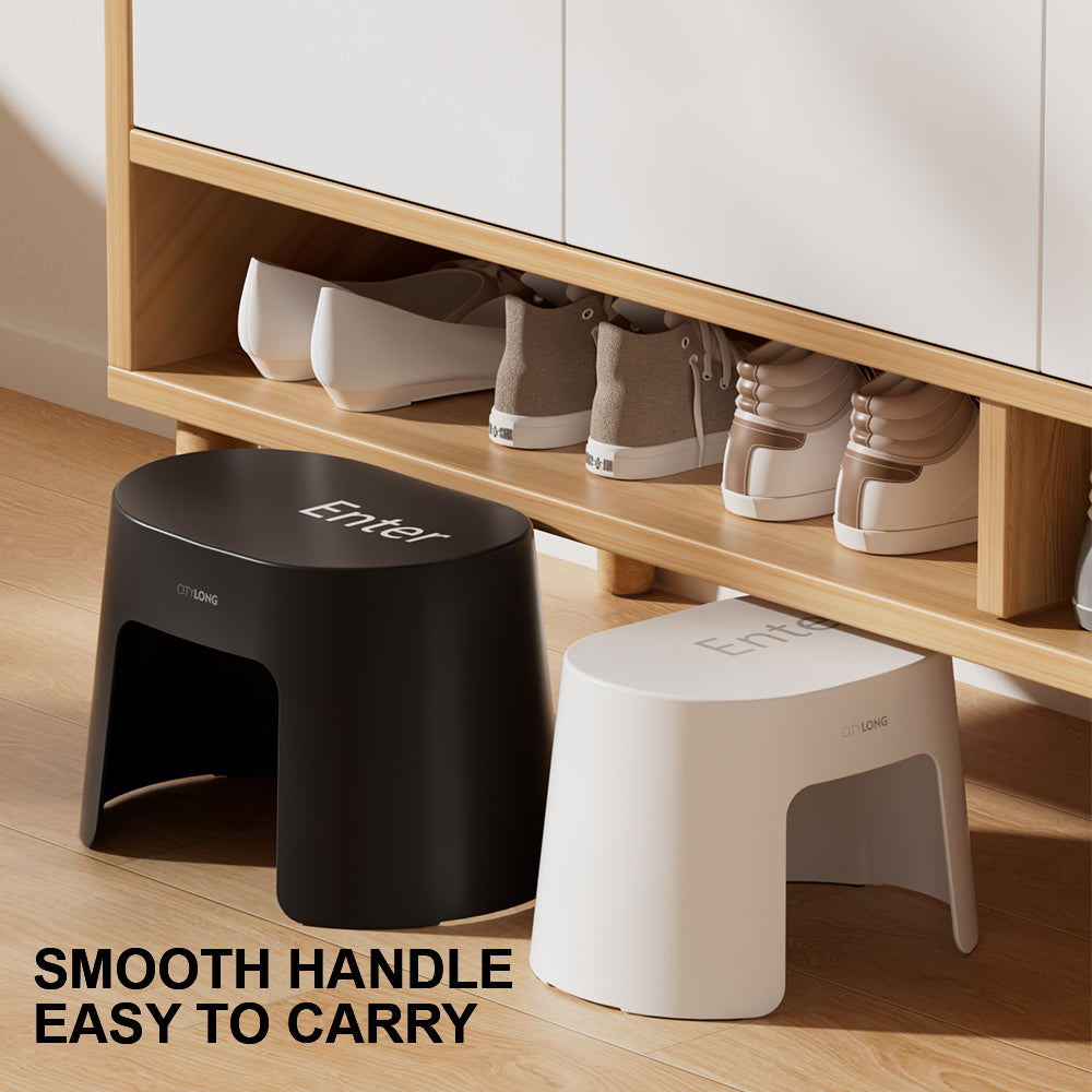 Citylife Plastic Foot Stool Shoe Chair Stackable Anti-Skid Low Stool Strong And Durable - (Hold Up To 80kg)