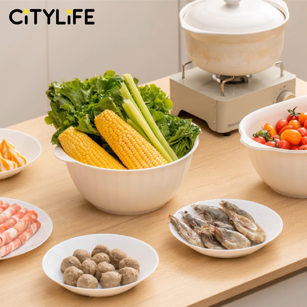 🔥NEW🔥Citylife 2-in-1 Kitchen Strainer Colander Wash Vegetable Basket Large Plastic Washing Bowl