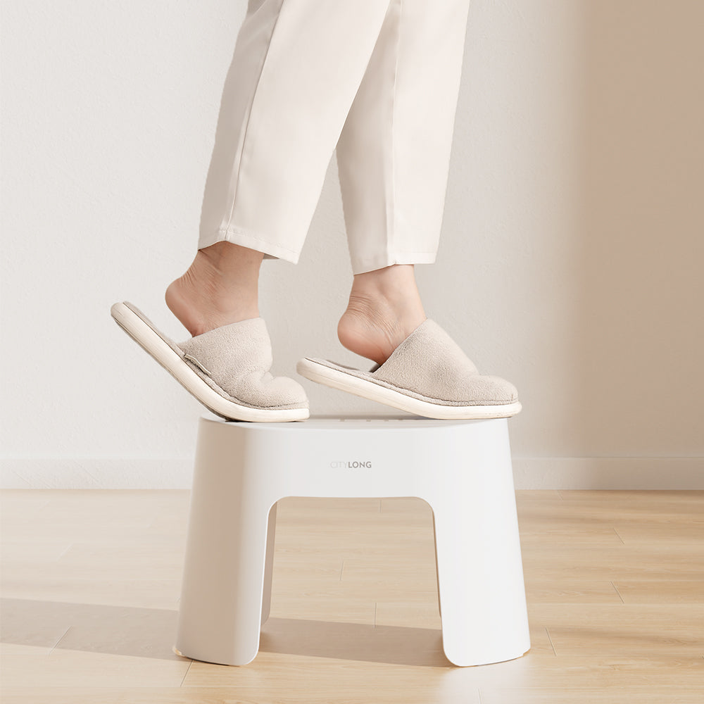Citylife Plastic Foot Stool Shoe Chair Stackable Anti-Skid Low Stool Strong And Durable - (Hold Up To 80kg)