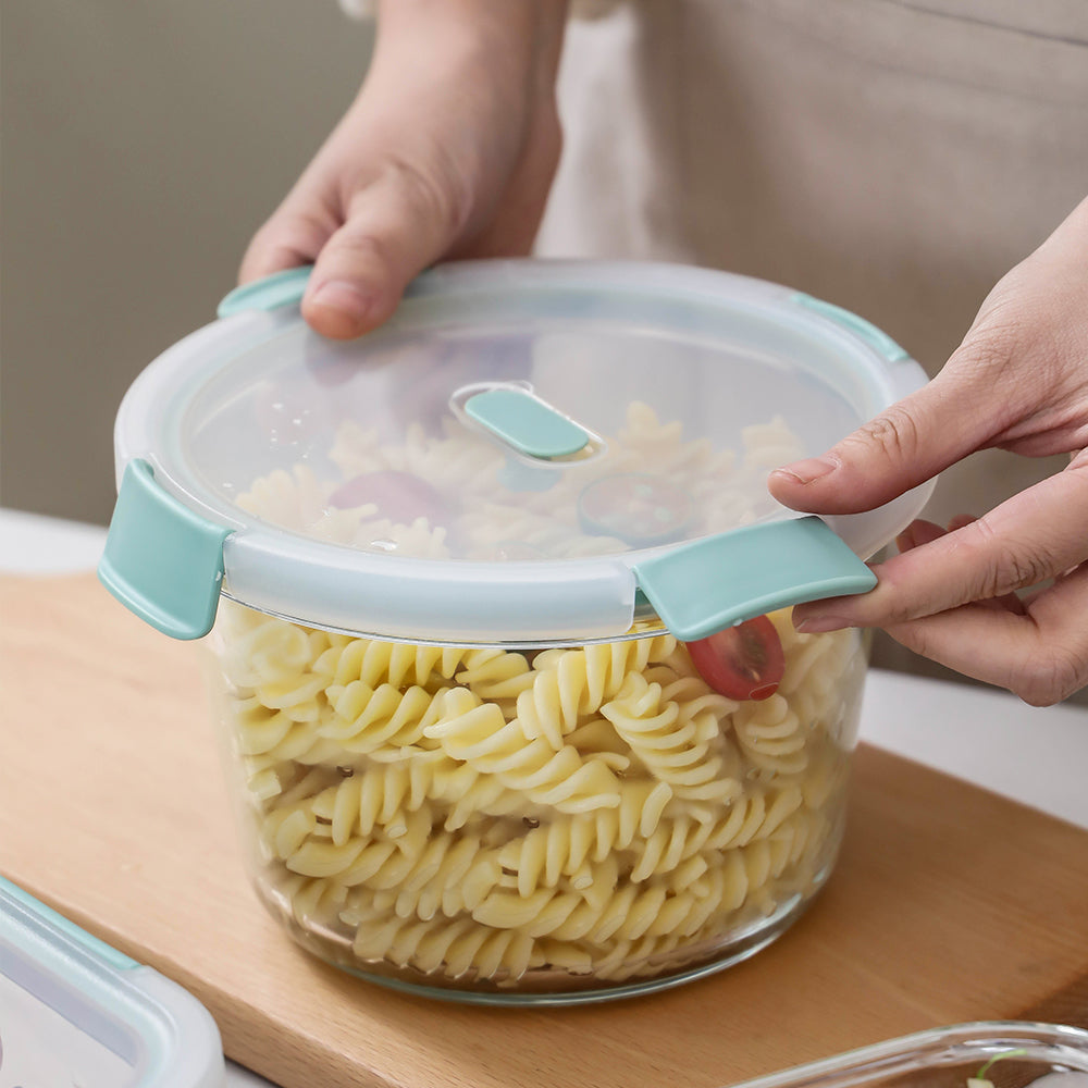 Citylife Antibacterial Glass Food Container Bundle Air-tight Glass Lunch Box Microwaveable BPA Free Bento Box