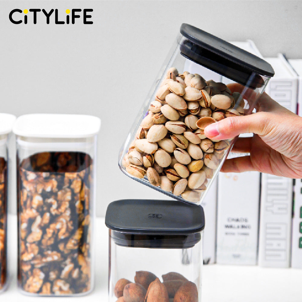 Citylife 0.7L-2.1L Stackable Airtight Food Container Spice Food Airtight Grain Storage Jars