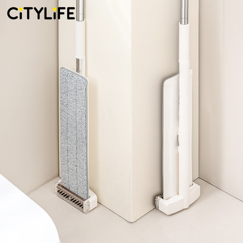 🔥NEW🔥Citylife Lazy Mop Set Hand Free Mop Floor Cleaner Flat Wet Dry Mop 360 Swivel Microfiber Cleaning Tool