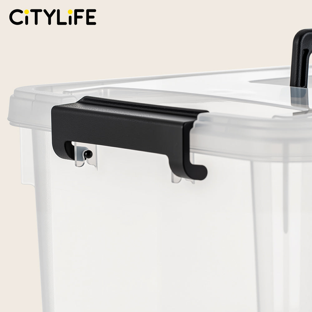 🔥NEW🔥Citylife Transparent Organizer Stackable Storage Box Plastic Storage Box Organizer With Handle 16L/30L/43L/55L