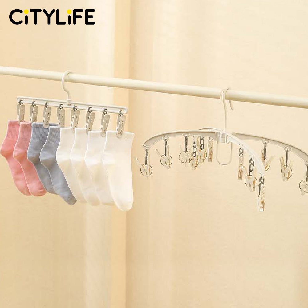 🔥NEW🔥Citylife Windproof Clothes Peg 8/12/24 Hook Socks' Clip Drying Rack Clothes Drying Storage