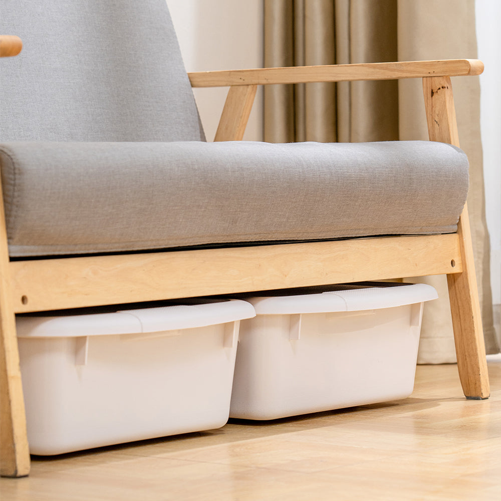 Citylife 36L Underbed Storage Box With Wheels Dormitory Quilt Sorting Box Double-sided Lid