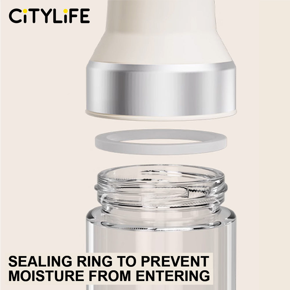 Citylife 695ml Glass Bottle Oil Sprayer Sauce Bottle Glass Storage Bottles for Oil and Vinegar Creative Oil Dispenser