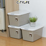 (BUNDLE OF 2) Citylife 60L Large Capacity Stackable Box Storage Container Box With Wheels - L X-6137