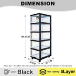 Citylife 90L 5 Tier Storage Cabinet Space Saving Drawer Cabinet Organizer With Wheels G-5022