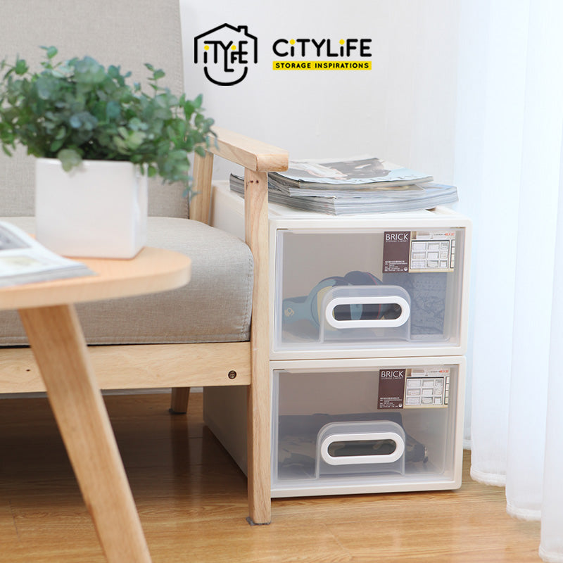 Citylife 15L Multi-Purpose Wardrobe Stackable Brick Single Tier Storage Drawer Organizer - M G-5201
