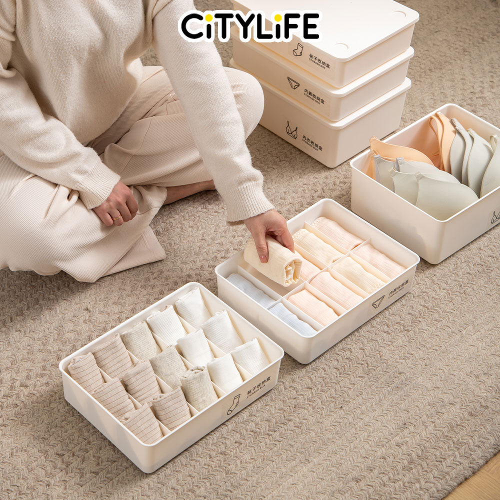 Citylife 10 Grids Underwear Storage Box Bra panties Socks Storage Box Cloth Storage Box H-9190