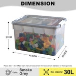 Citylife 16L/43L Transparent Organizer Stackable Storage Container Box With Extra Compartment Tray X-60111218