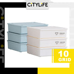 Citylife 10 Grids Underwear Storage Box Bra panties Socks Storage Box Cloth Storage Box H-9190