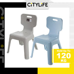 Citylife Sturdy Stackable Kids or Adults Stool Chair with Backrest - (Hold Up To 120kg) D-2049