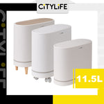 Citylife 11.5L Bathroom Dustbin Kitchen Hand Press Trash Bin Garbage Bin Rubbish Bin T-30282931