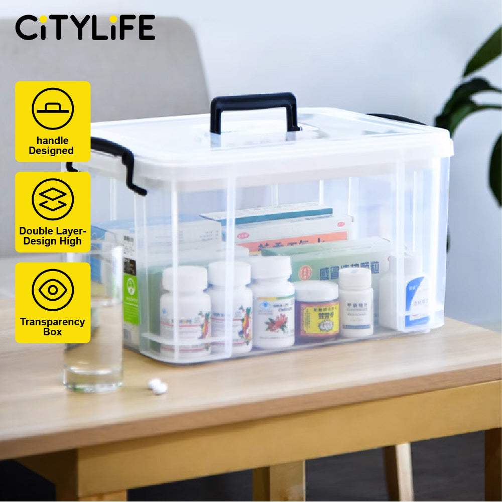 Citylife 8L Storage Box Container Home Medicine Box Medical Multi