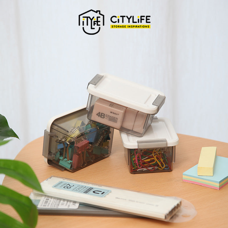 (Bundle of 2) Citylife 0.17L Multi-Purpose Widea Stackable Storage Mini Container Box X-6316