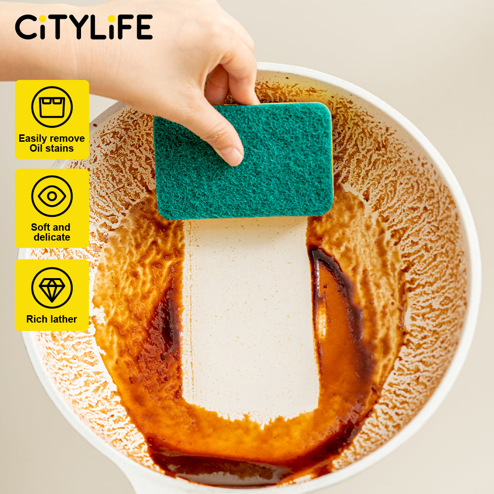 🔥NEW🔥Citylife Kitchen Sponge Sponge Dual-Side Scrub Sponges for Kitchen Cleaning, Dishwashing