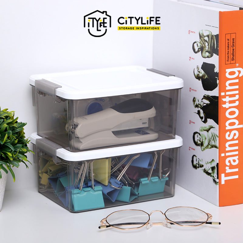 (Bundle of 2) Citylife 1.25L Multi-Purpose Widea Stackable Storage Mini Container Box - XS X-6315