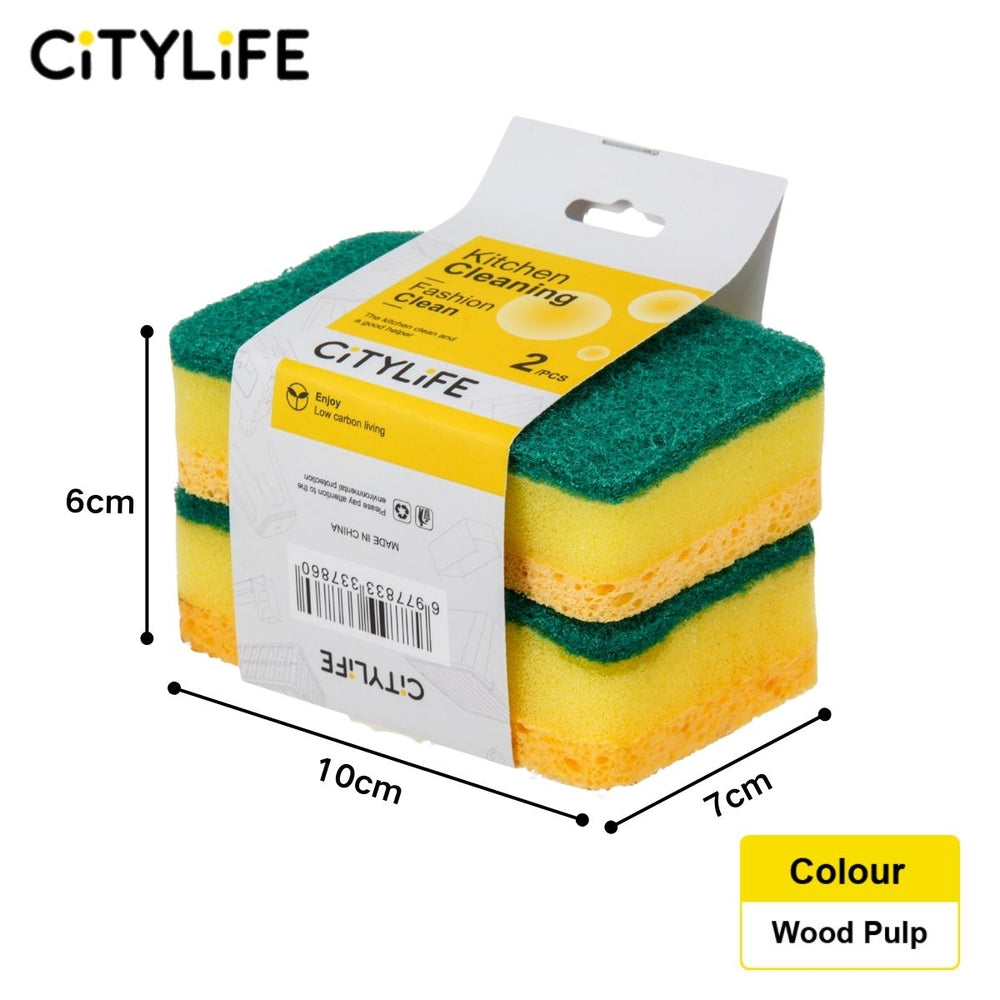 🔥NEW🔥Citylife Kitchen Sponge Sponge Dual-Side Scrub Sponges for Kitchen Cleaning, Dishwashing
