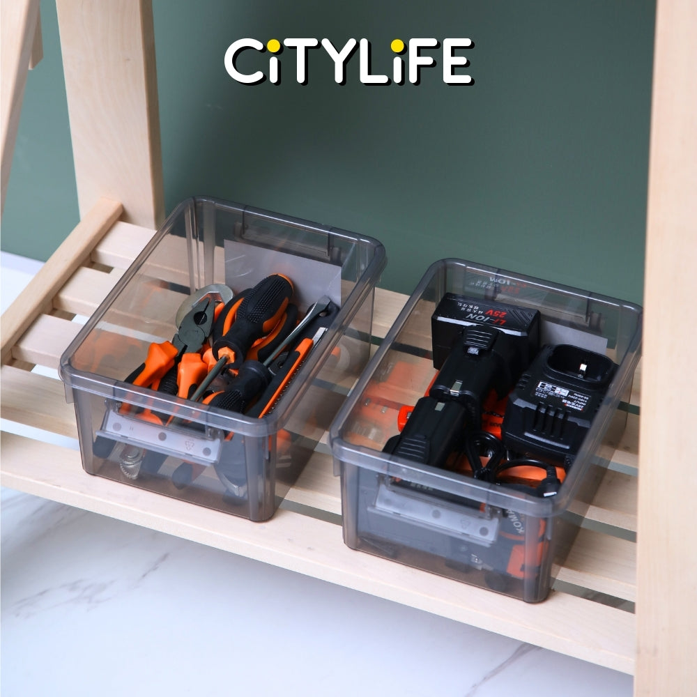 (BUNDLE OF 2) Citylife 3L Widea Transparent Storage Box Stackable Storage Mini Container Box - S X-6317