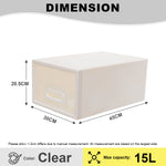 (Bundle of 2) Citylife 15L Stackable Storage Chest Drawers box Home Organizer Drawer Plastic Cabinet G-5201