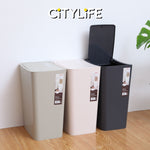 Citylife 8L Bathroom Dustbin Kitchen Hand Press Trash Bin Garbage Bin Rubbish Bin T-3074