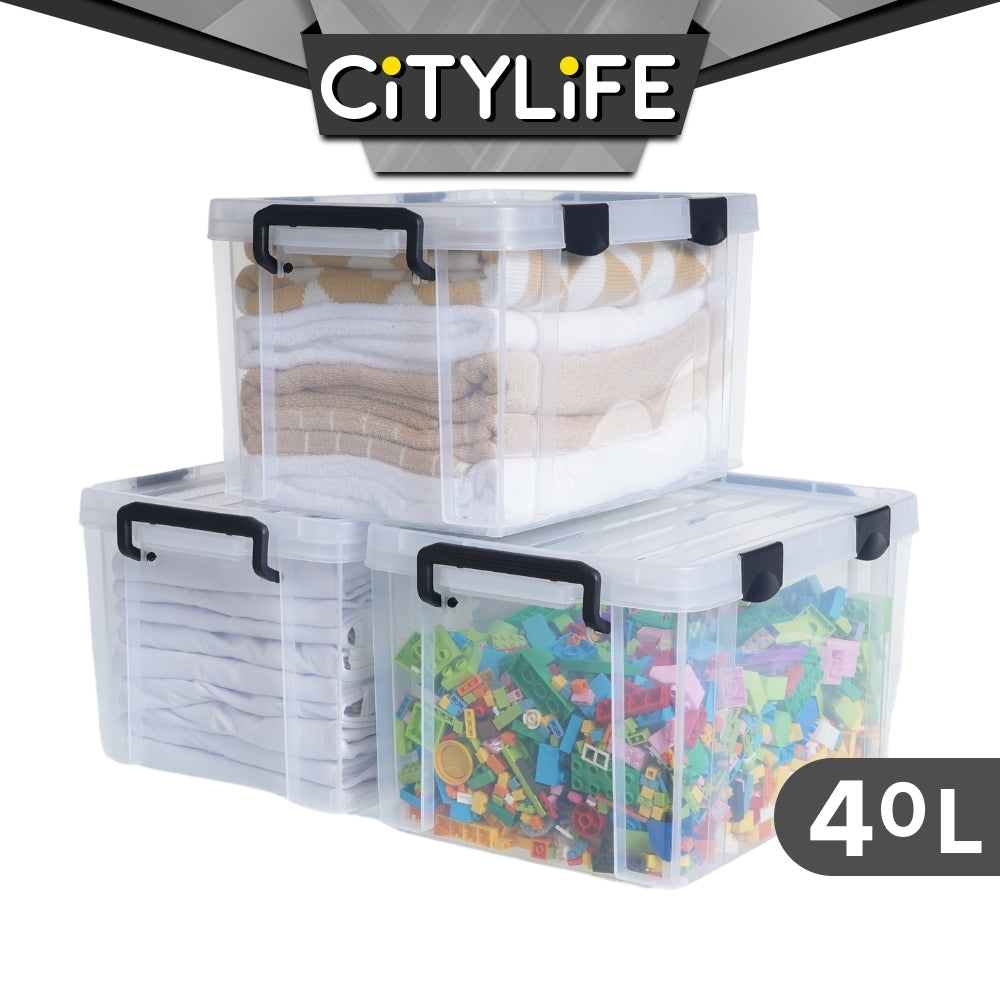 Citylife 40L Hercules Anti-Humidity Storage Box Stackable Strong Storage Container Box X-6372