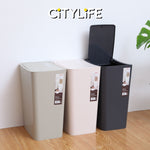 Citylife 12L Bathroom Dustbin Kitchen Hand Press Trash Bin Garbage Bin Rubbish Bin T-3073