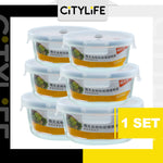 (Gift Pack Bundle) Citylife Air-tight Glass Lunch Box Oven Microwave Glass Food Container Bento Box H-84878889