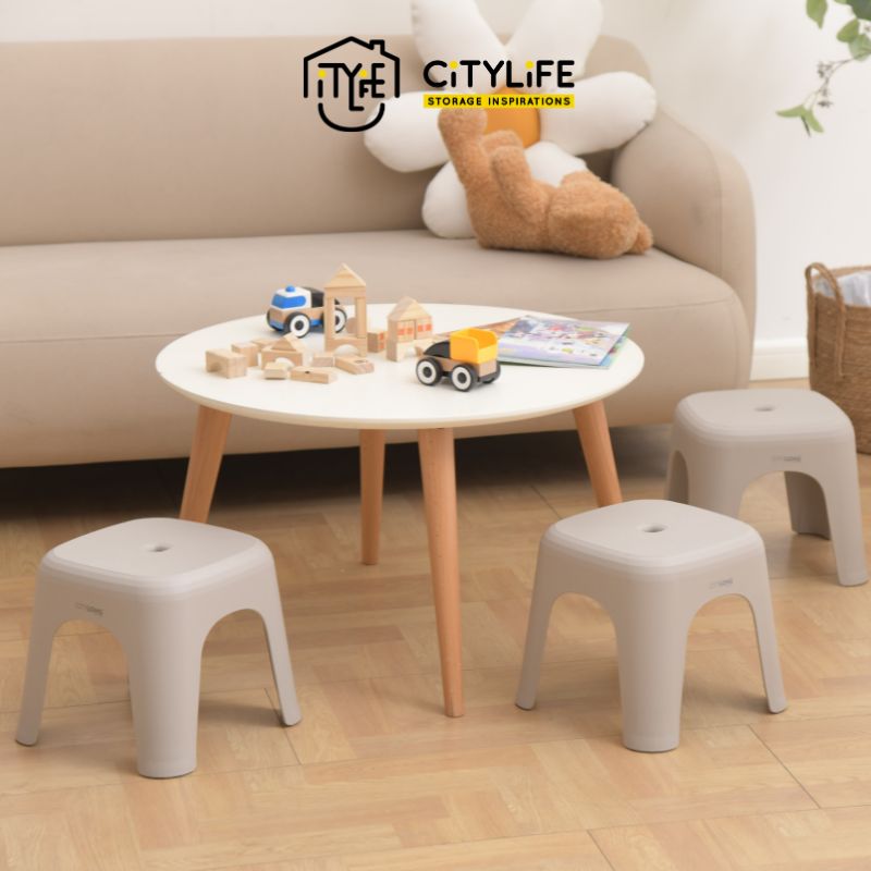 Citylife Kids or Adults Sturdy Stackable Bathroom Kitchen Sitting Or Stepping Stool Hold Up To 80kg D-2127