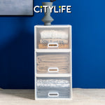 Citylife 40L Stackable Storage Chest Drawers box Home Organizer Drawer Plastic Cabinet G-5205