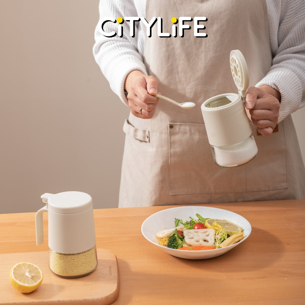 Citylife 350ml Large Capacity Seasoning Bottle Bottle Spice Container for Kitchen Cooking Seasonings H-9456