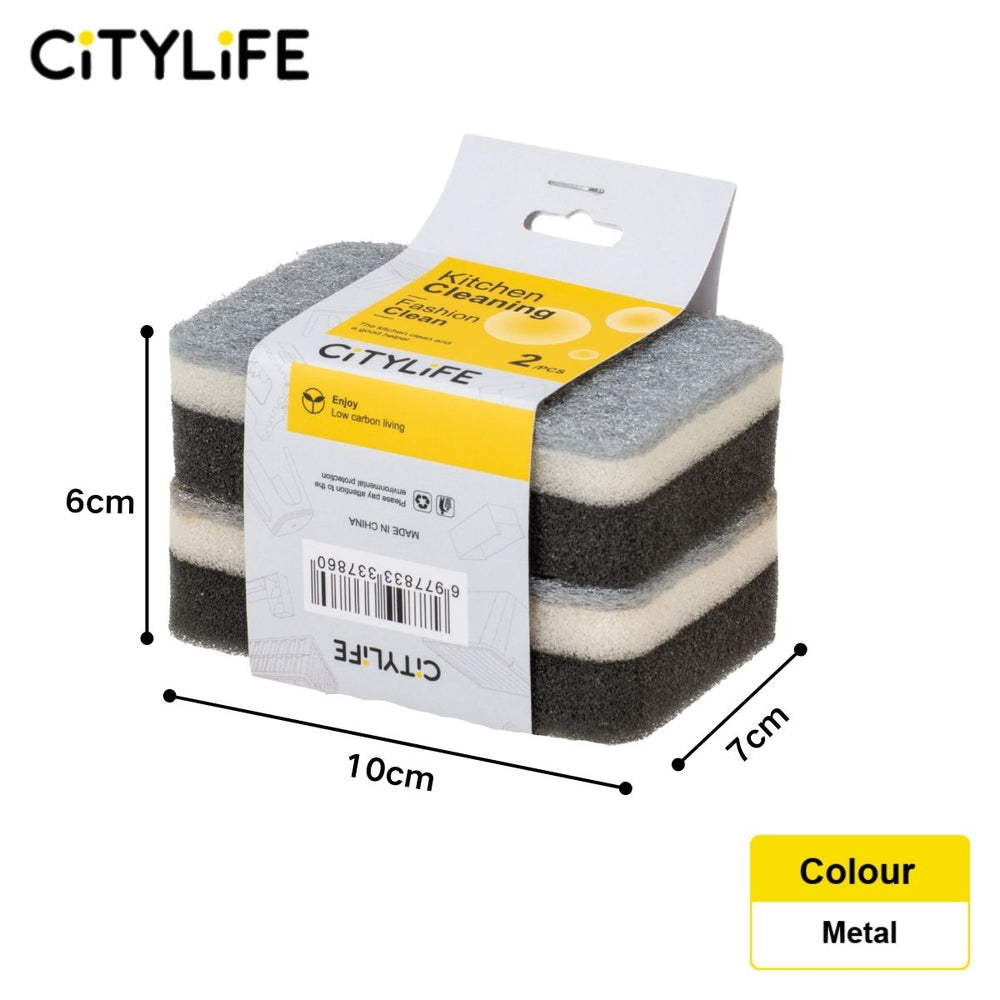 🔥NEW🔥Citylife Kitchen Sponge Sponge Dual-Side Scrub Sponges for Kitchen Cleaning, Dishwashing