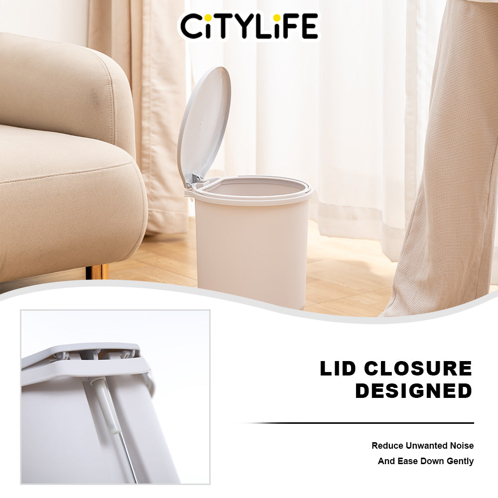 Citylife 10L Rubbish Bin Waste bin dustbin Trash Bins Garbage Bin Kitchen Bin  T-3090