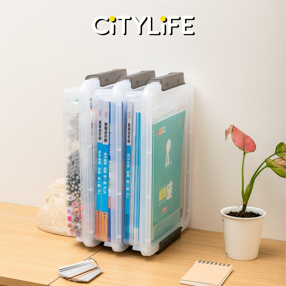 Citylife 4.5L Widea Stackable A4 Organizing Box File Storage Container Box X-6312